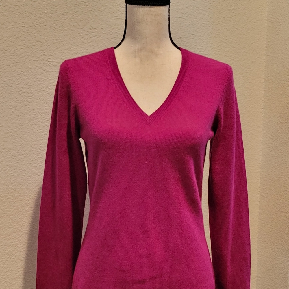 Anne Taylor Cashmere Sweater Fushia, Pink, Small